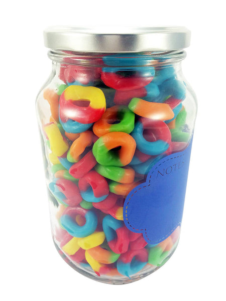 Large Glass Jar of Ringlet Sweets (1 litre)