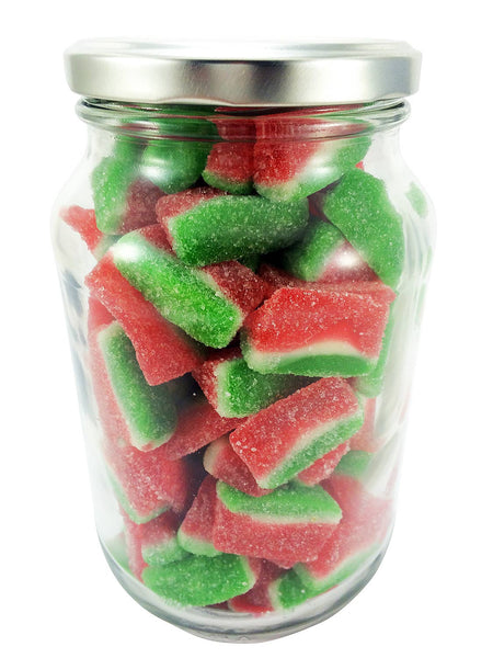 Large Glass Jar of Watermelon Sweets (1 litre)